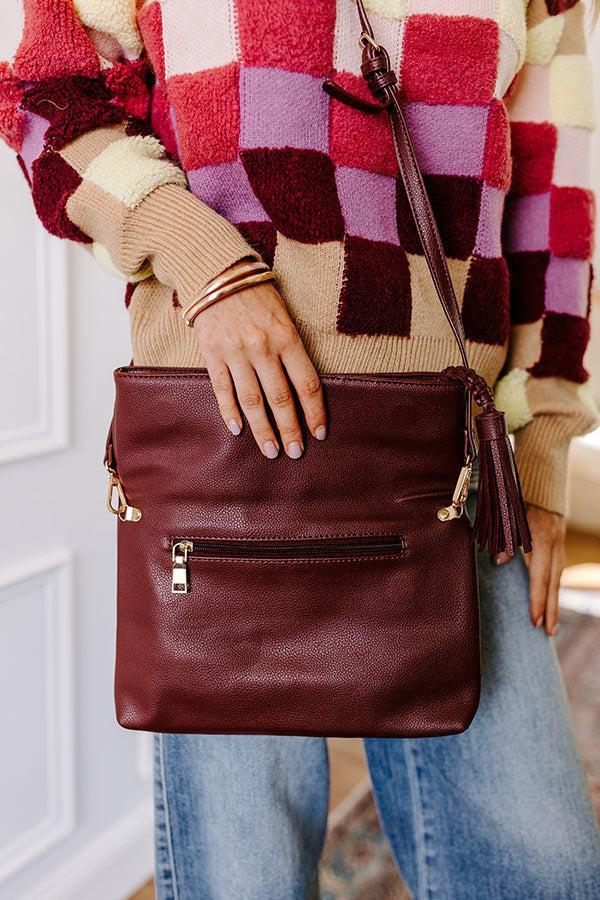 Return The Favor Faux Leather Crossbody In Windsor Wine Product Image