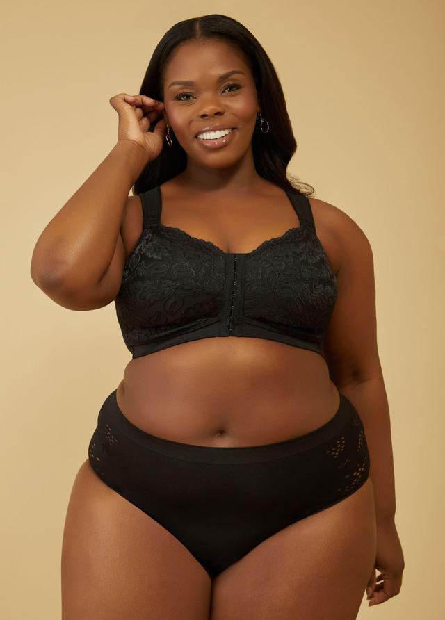 Plus Size Front Close Wireless Posture Bra Ashley Stewart Product Image