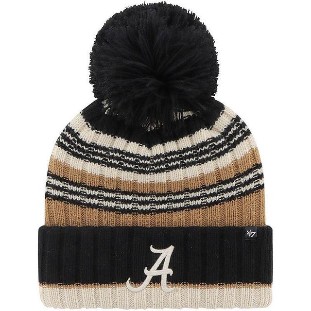 Womens 47 Khaki Alabama Crimson Tide Barista Cuffed Knit Hat with Pom Product Image