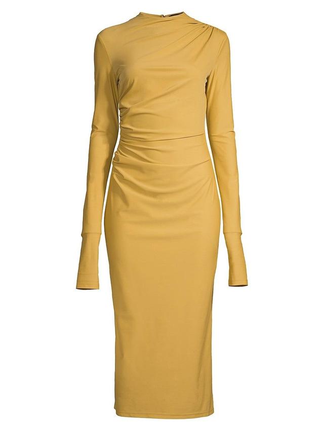 Womens Ruched Midi-Dress Product Image