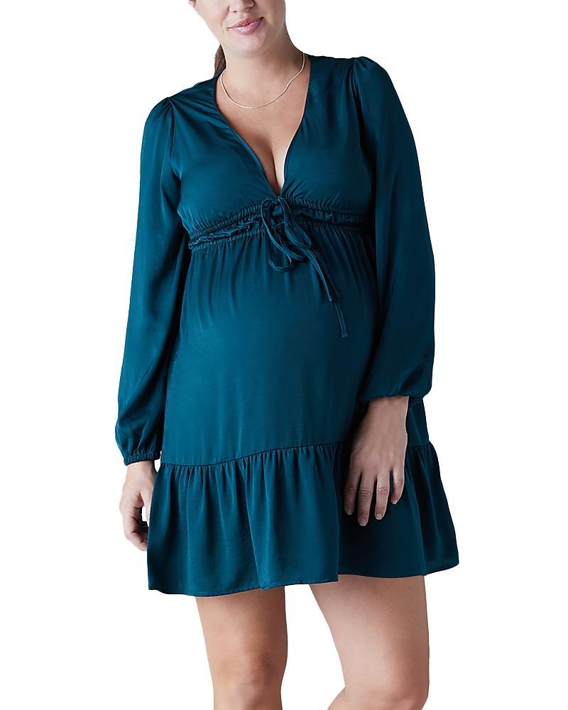 Ingrid & Isabel Gathered Mini Maternity Dress Product Image