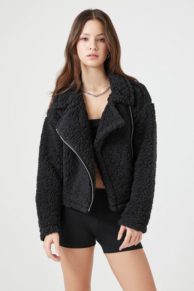 Faux Shearling Moto Jacket | Forever 21 Product Image