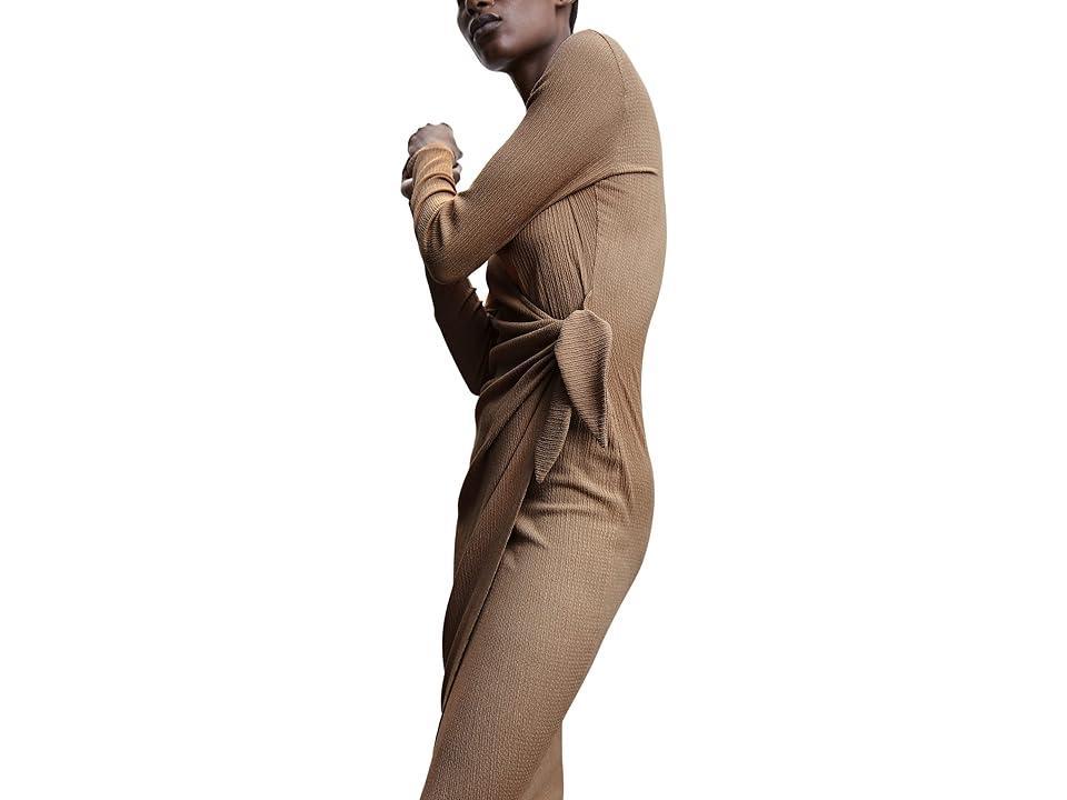 MANGO Amazing Dress (Sand) Women's Clothing Product Image