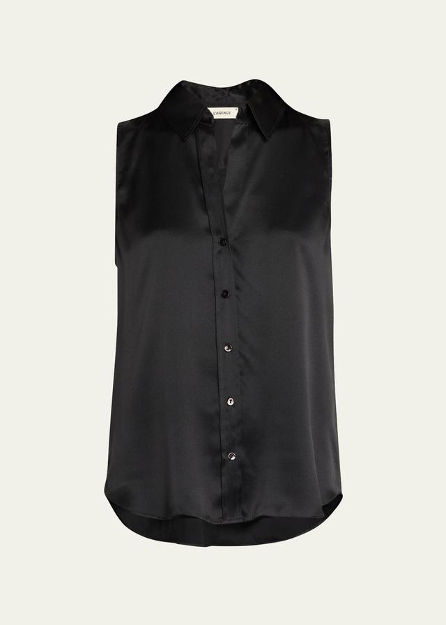 LAGENCE Emmy Sleeveless Silk Blouse Product Image