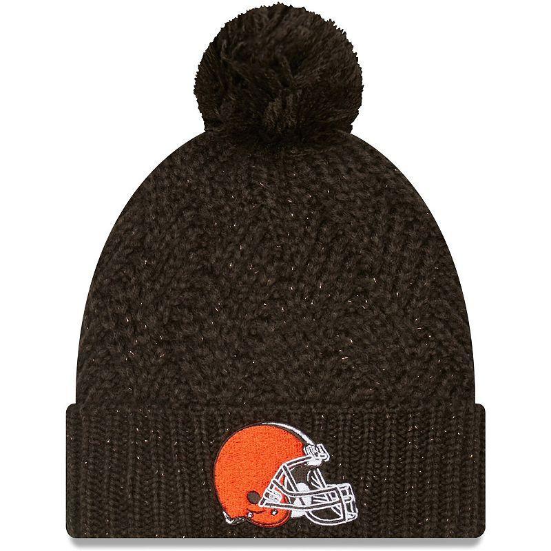 Womens New Era Cleveland s Brisk Cuffed Knit Hat with Pom Product Image