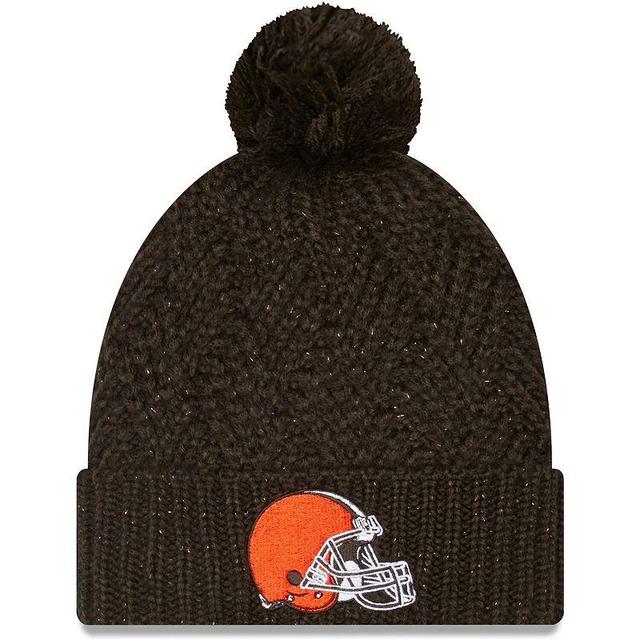 Womens New Era Cleveland s Brisk Cuffed Knit Hat with Pom Product Image