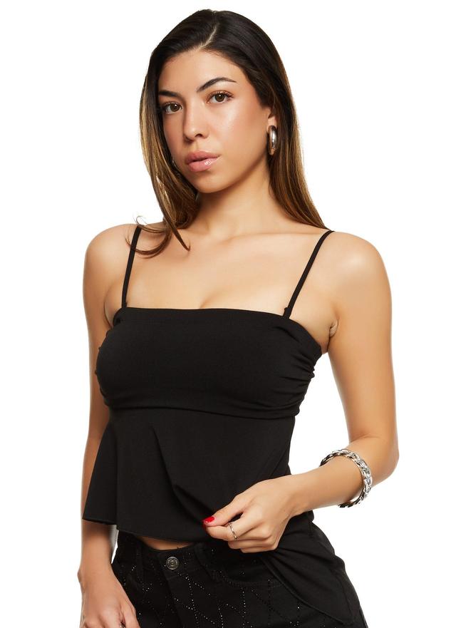 Womens Almost Famous Crepe Knit Asymmetrical Hem Cami Product Image