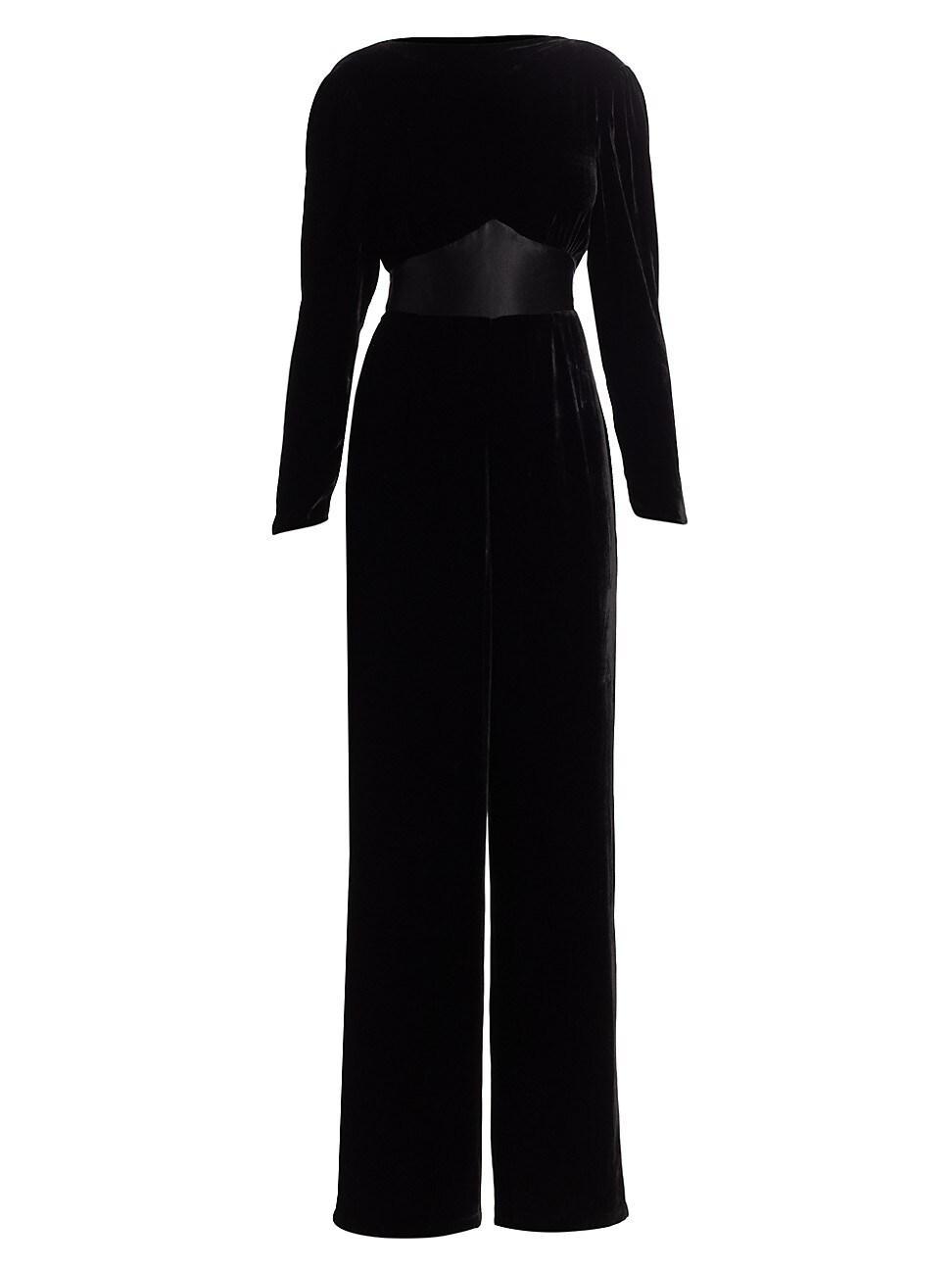 Womens Beatrix Velvet Jumpsuit Product Image