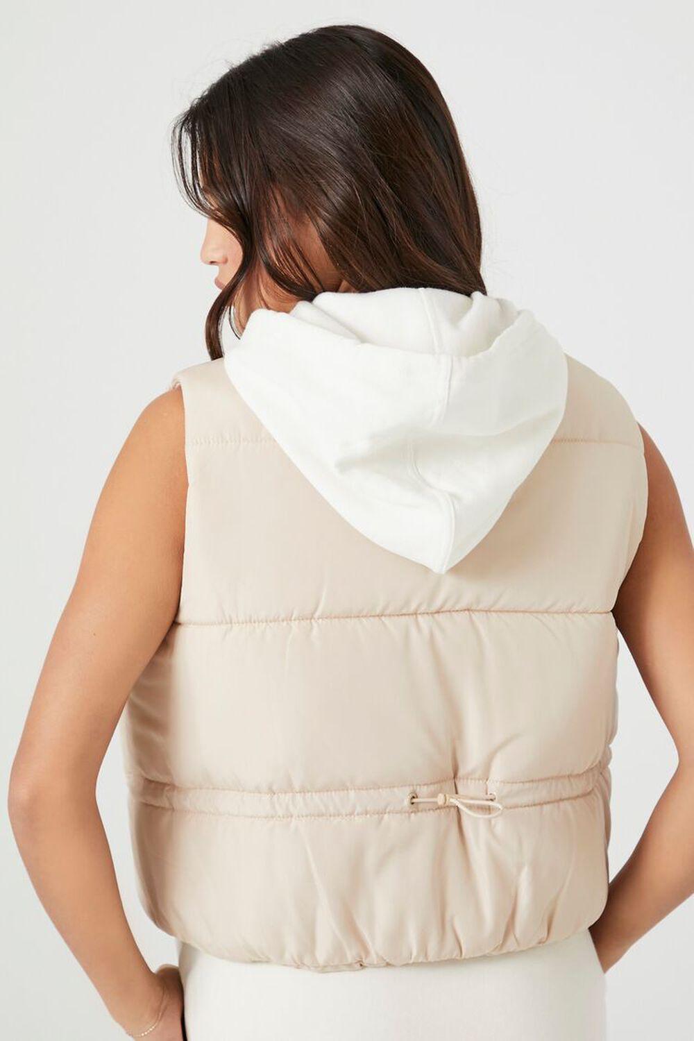 Hooded Zip-Up Puffer Vest | Forever 21 Product Image