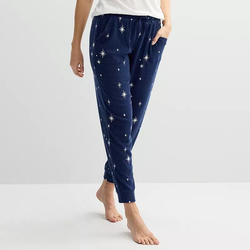 Womens Sonoma Goods For Life Cuffed Rib Pajama Pants Product Image