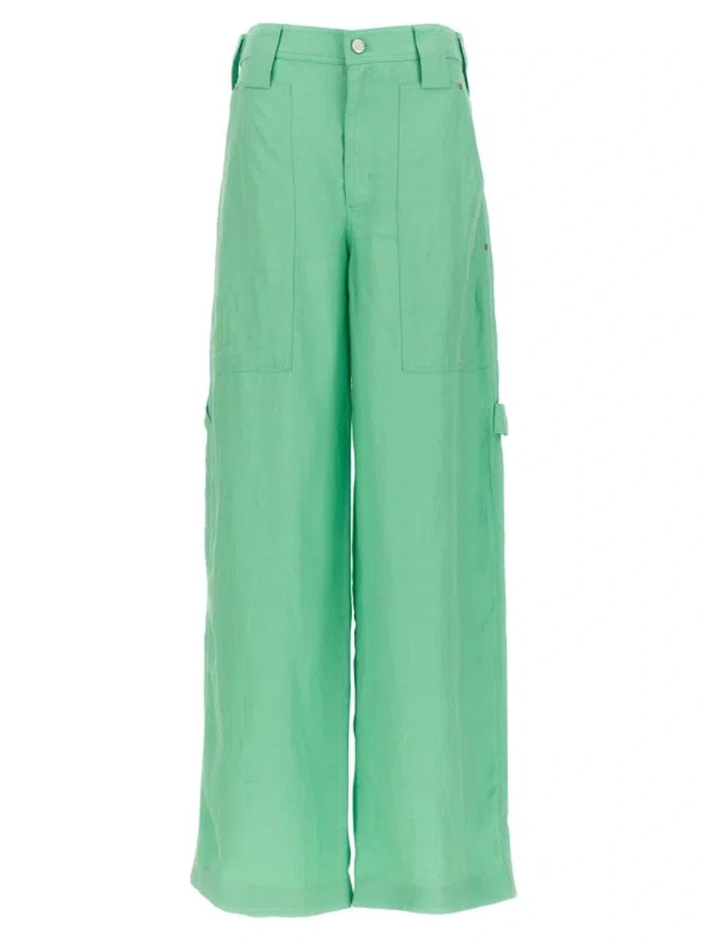 Twill Pants In Light Green Product Image