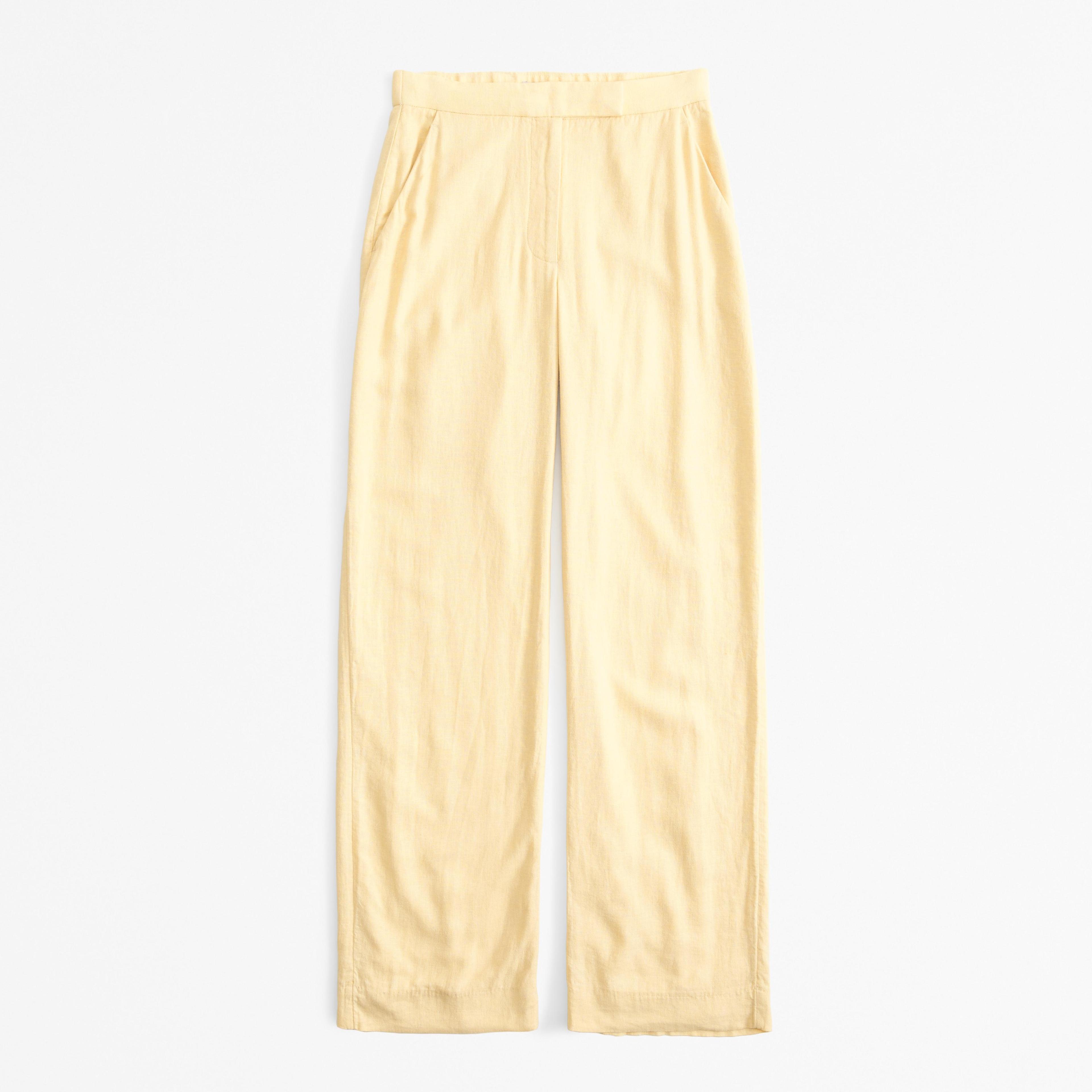 Linen-Blend Tailored Straight Pant Product Image