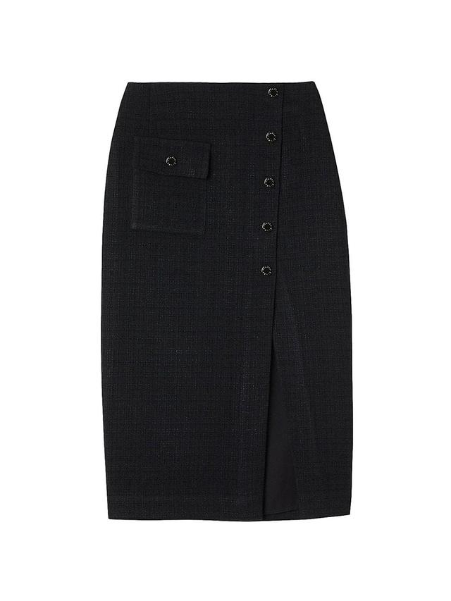 Womens Tweed Midi Skirt Product Image