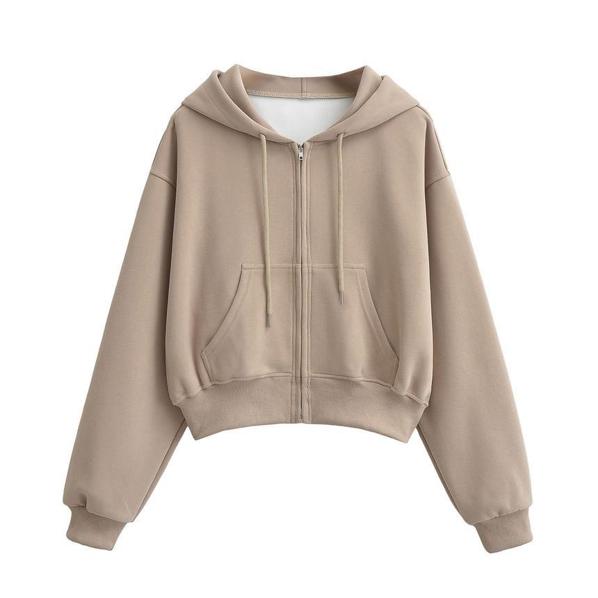 Plain Zip Hoodie Product Image