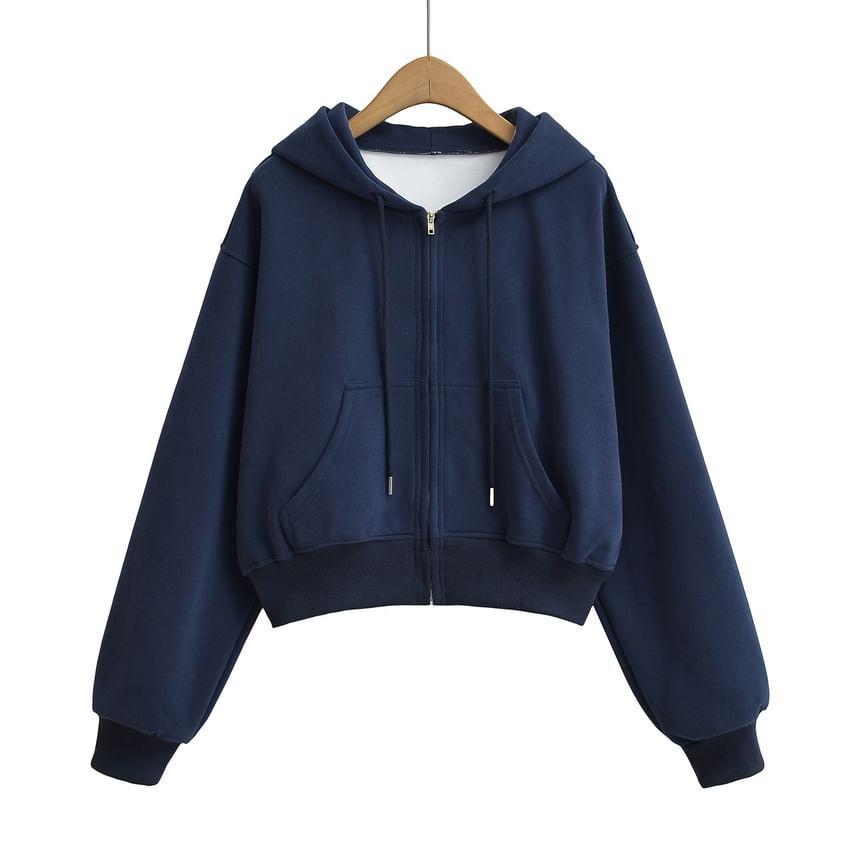 Plain Zip Hoodie Product Image