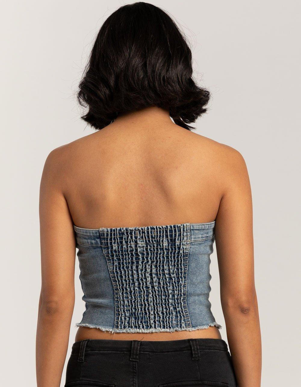 TIMING Denim Pocket Womens Tube Top Product Image