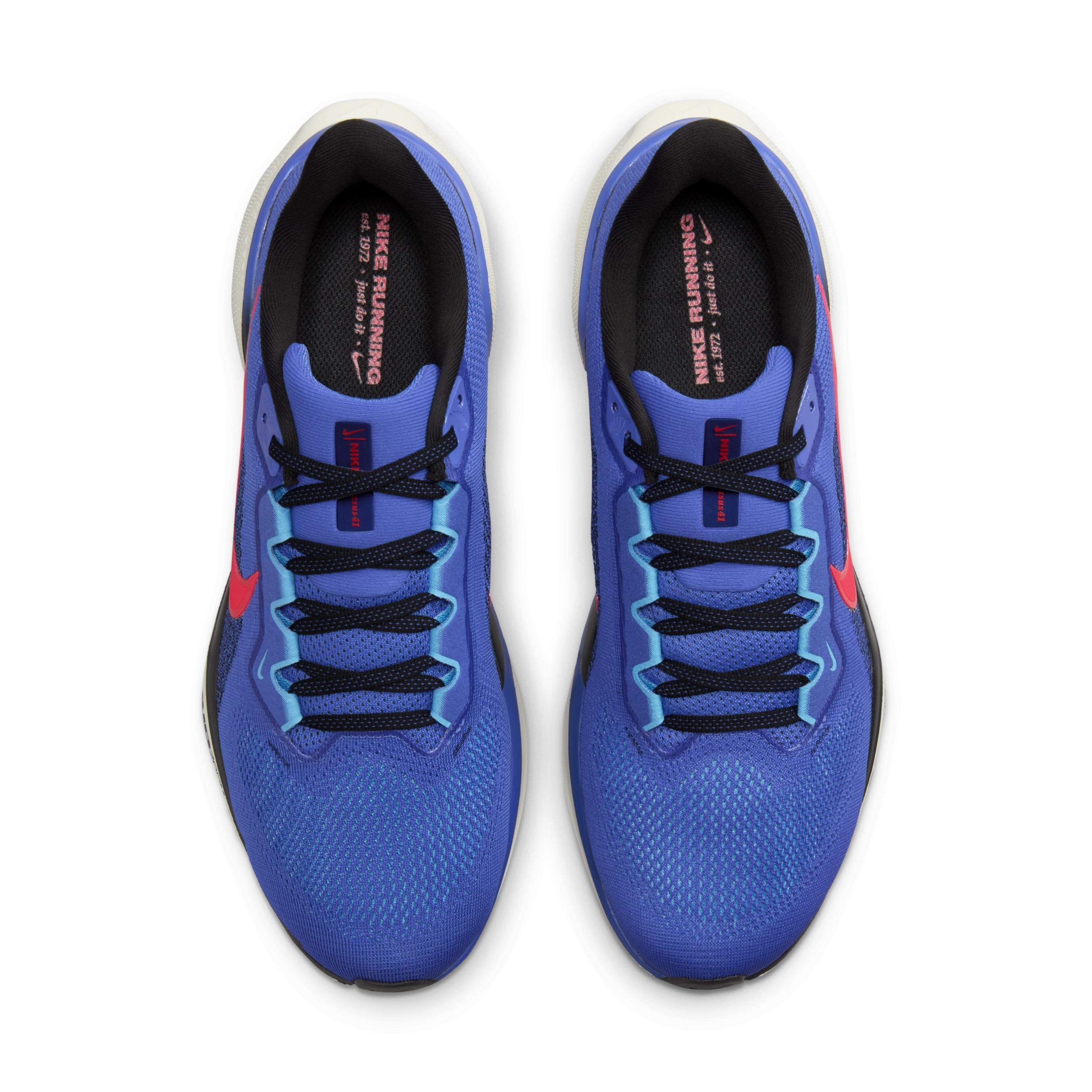 Nike Mens Nike Air Zoom Pegasus 41 - Mens Running Shoes Astronomy Blue/Hot Punch/Black Product Image