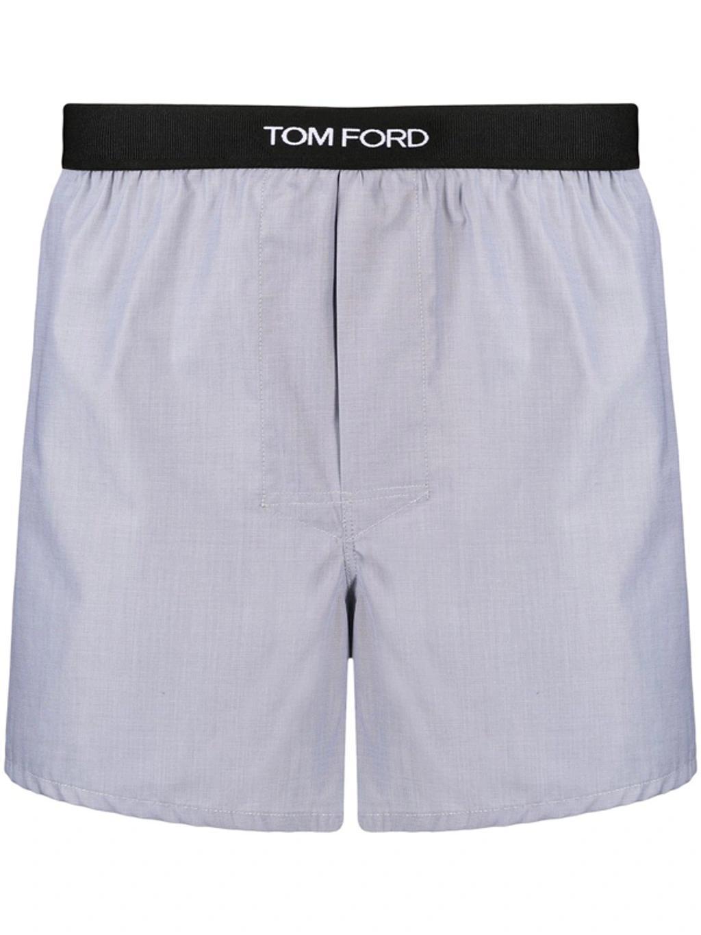 TOM FORD Logo-waistband Boxers In Grey Product Image