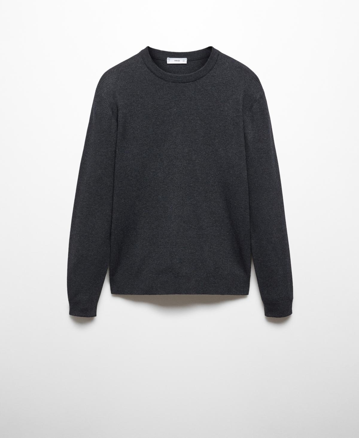 MANGO MAN - Structured cotton sweater dark navyMen Product Image