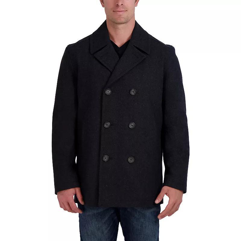 Mens Nautica Wool Peacoat Grey Product Image