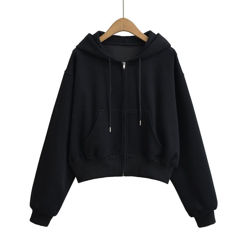 Plain Zip Hoodie Product Image