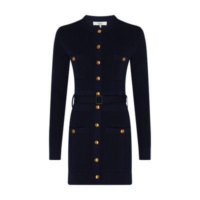 Belted Wool Cardigan In Blue product image