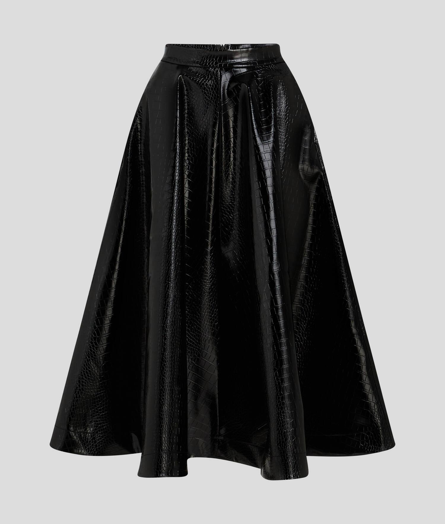 FAUX-LEATHER A-LINE SKIRT Product Image