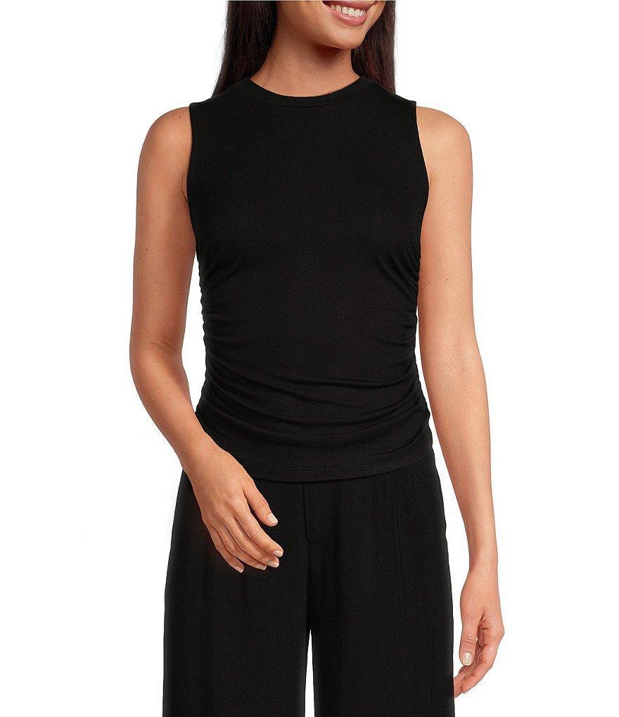 Every Ruched Sleeveless Knit Tank Top Product Image