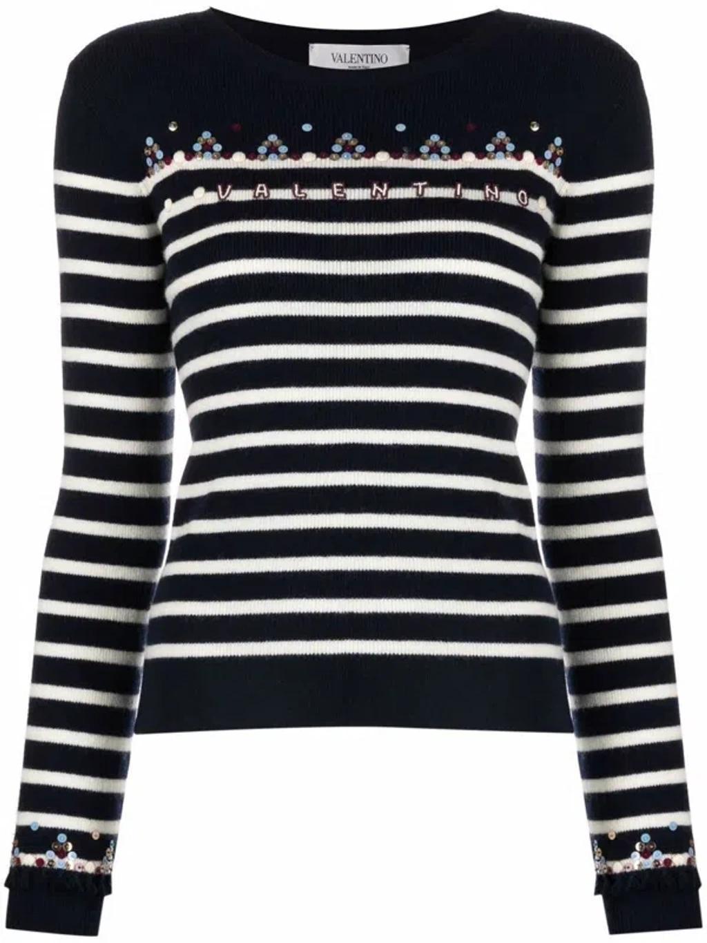 Women's Maglia Sweater In Navy,avorio Product Image