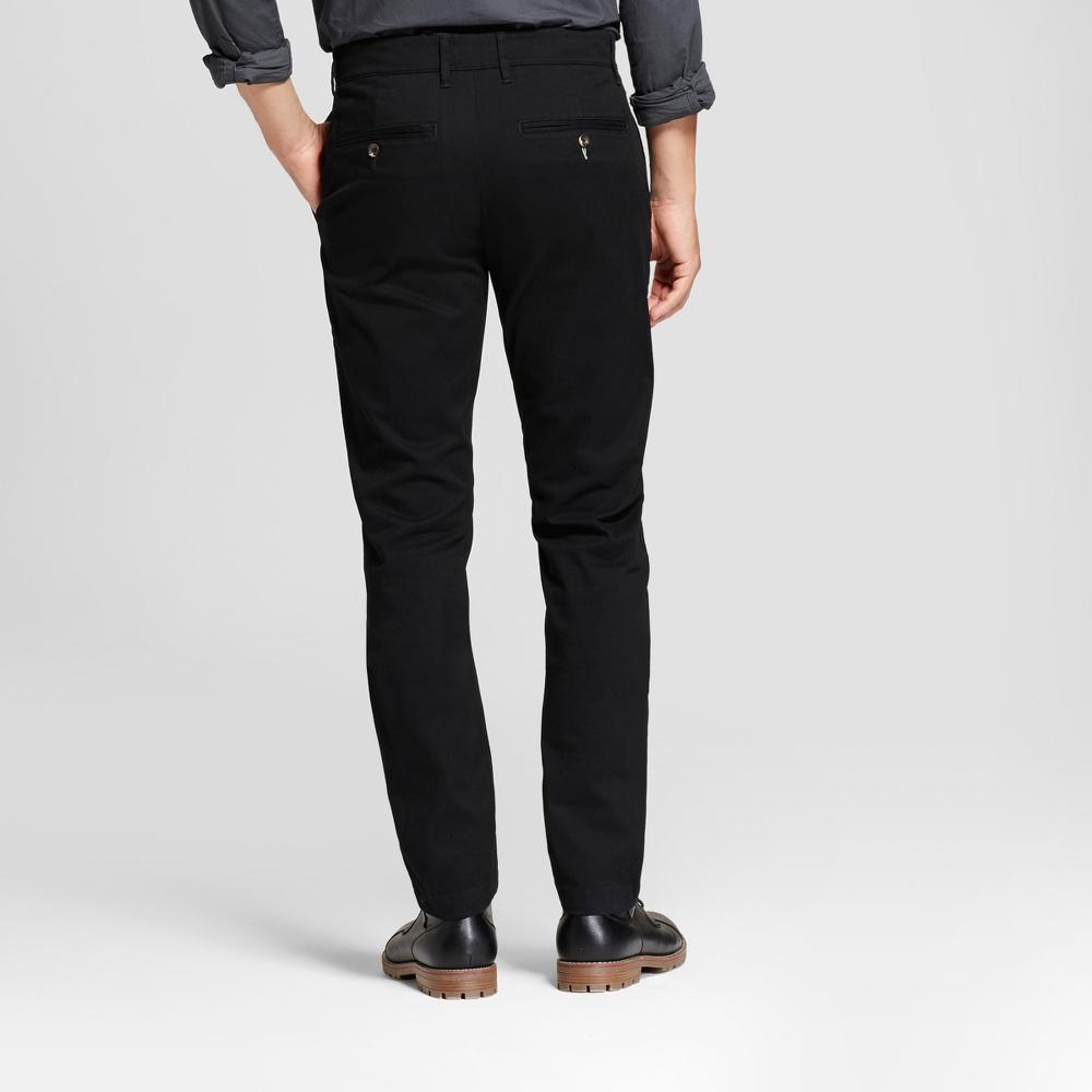 Mens Every Wear Slim Fit Chino Pants - Goodfellow & Co Black 32x32 Product Image