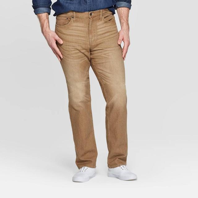 Mens Big & Tall Straight Fit Jeans - Goodfellow & Co Khaki 44x30 Product Image