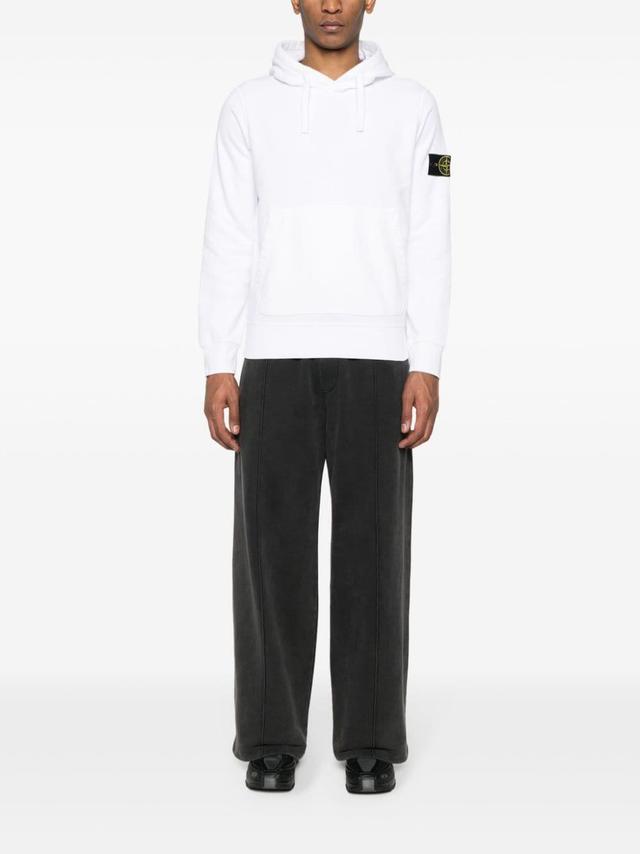 STONE ISLAND Cotton Hoodie In White Product Image