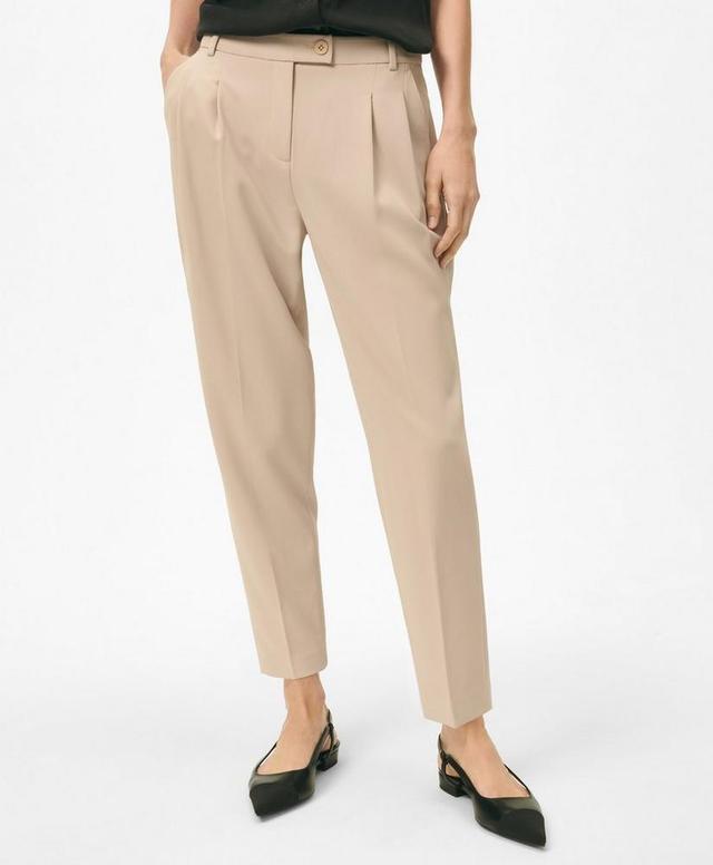 Cropped Fine Twill Crepe Pants Product Image