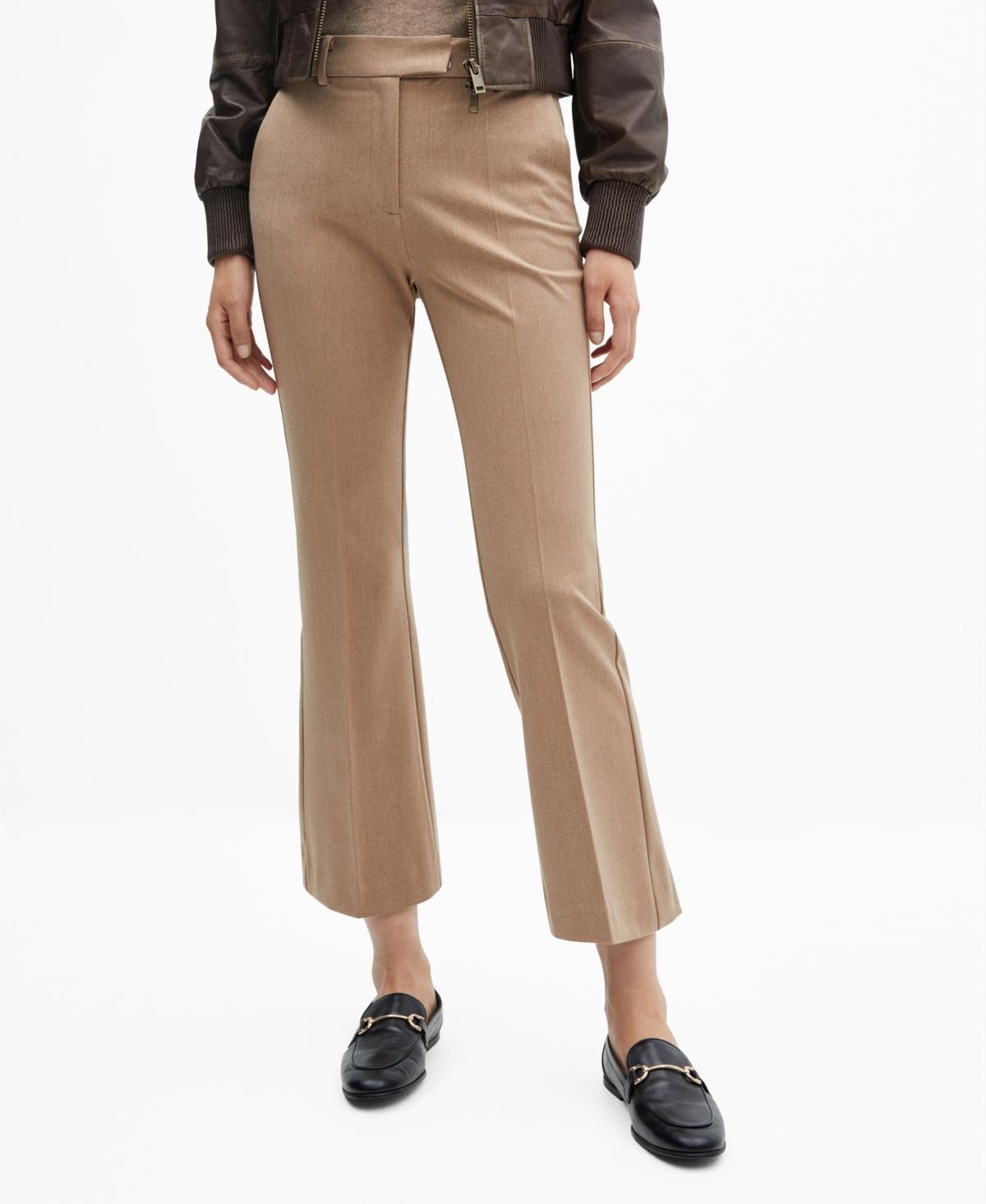 Mango Womens Cropped Dress Pants Product Image