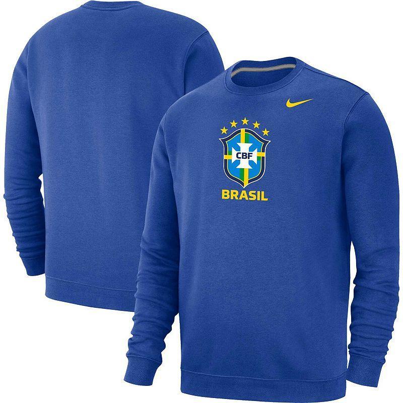 Mens Nike Royal Brazil National Team Fleece Pullover Sweatshirt Product Image