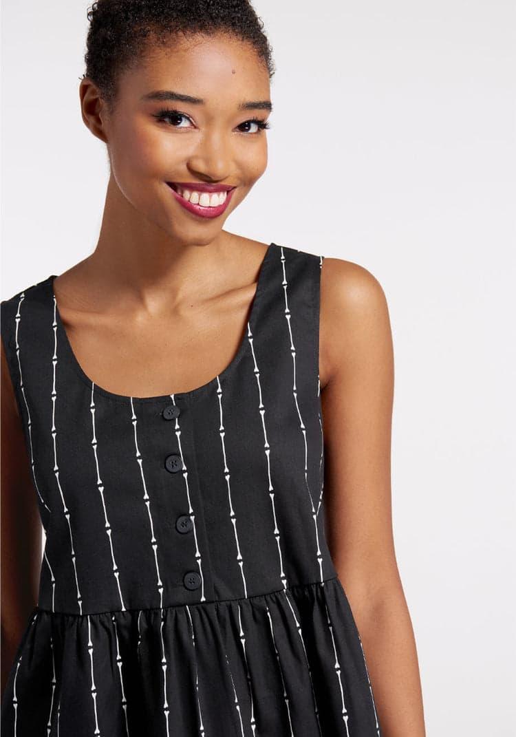 Striped to the Bone Midi Dress Product Image