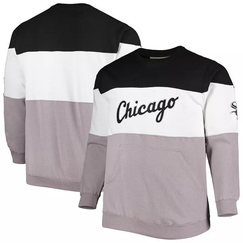 Mens /Gray Chicago White Sox Big & Tall Pullover Sweatshirt Product Image