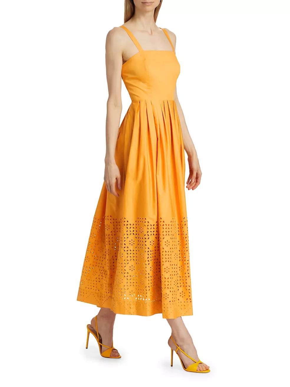 Avivia Cotton Laser-Cut Maxi-Dress product image