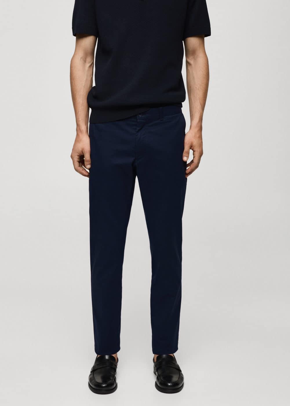 MANGO MAN - Slim fit serge chino trousers navyMen Product Image