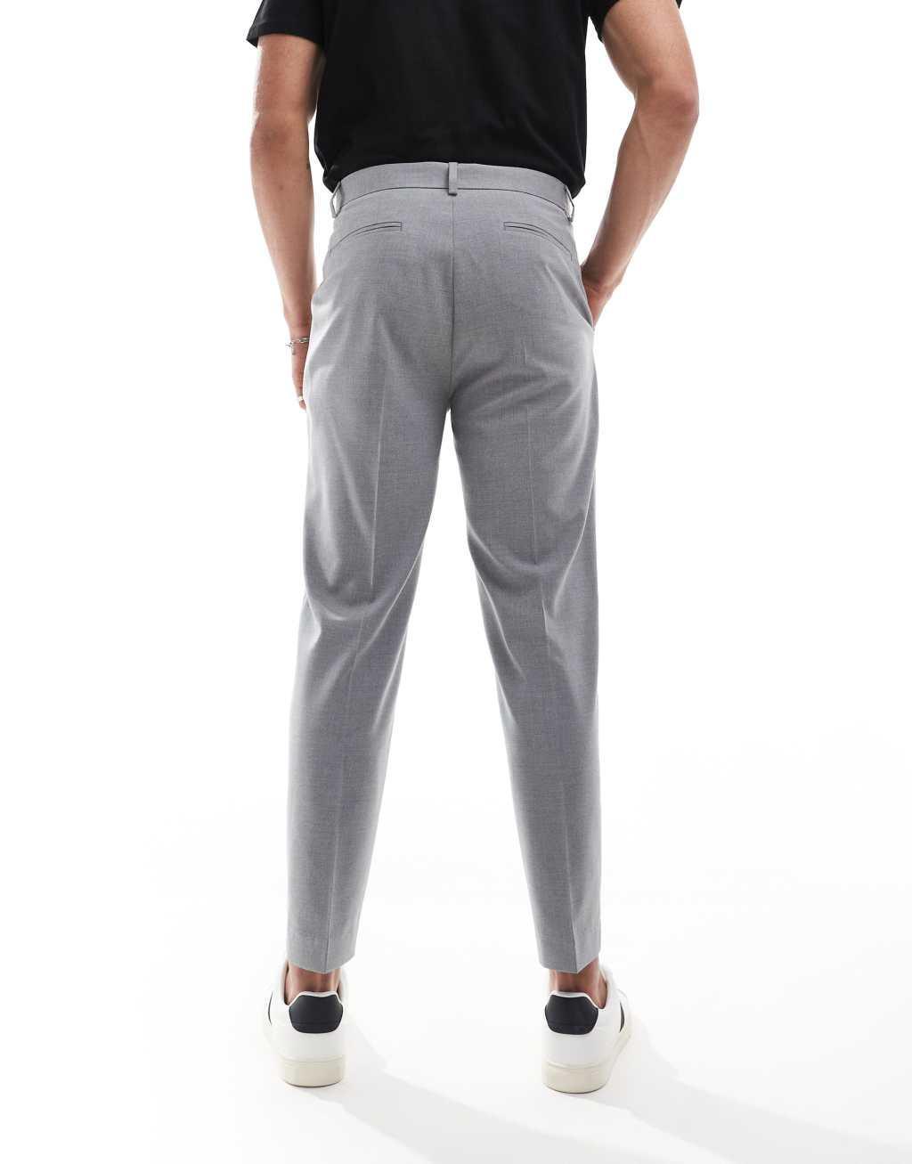 ASOS DESIGN tapered suit pants in gray Product Image