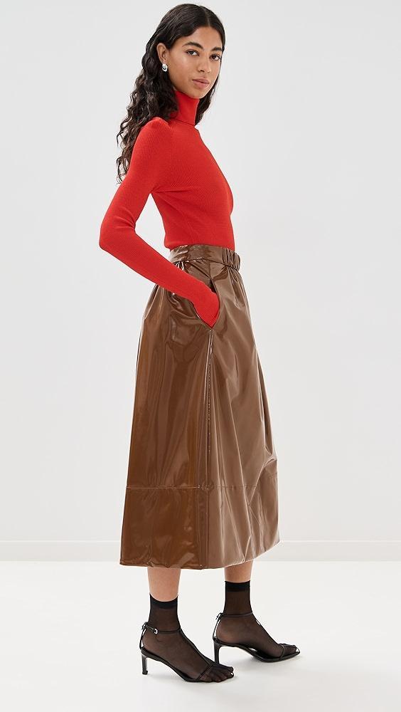 Tibi Lightweight Stretch Patent Skirt | Shopbop Product Image