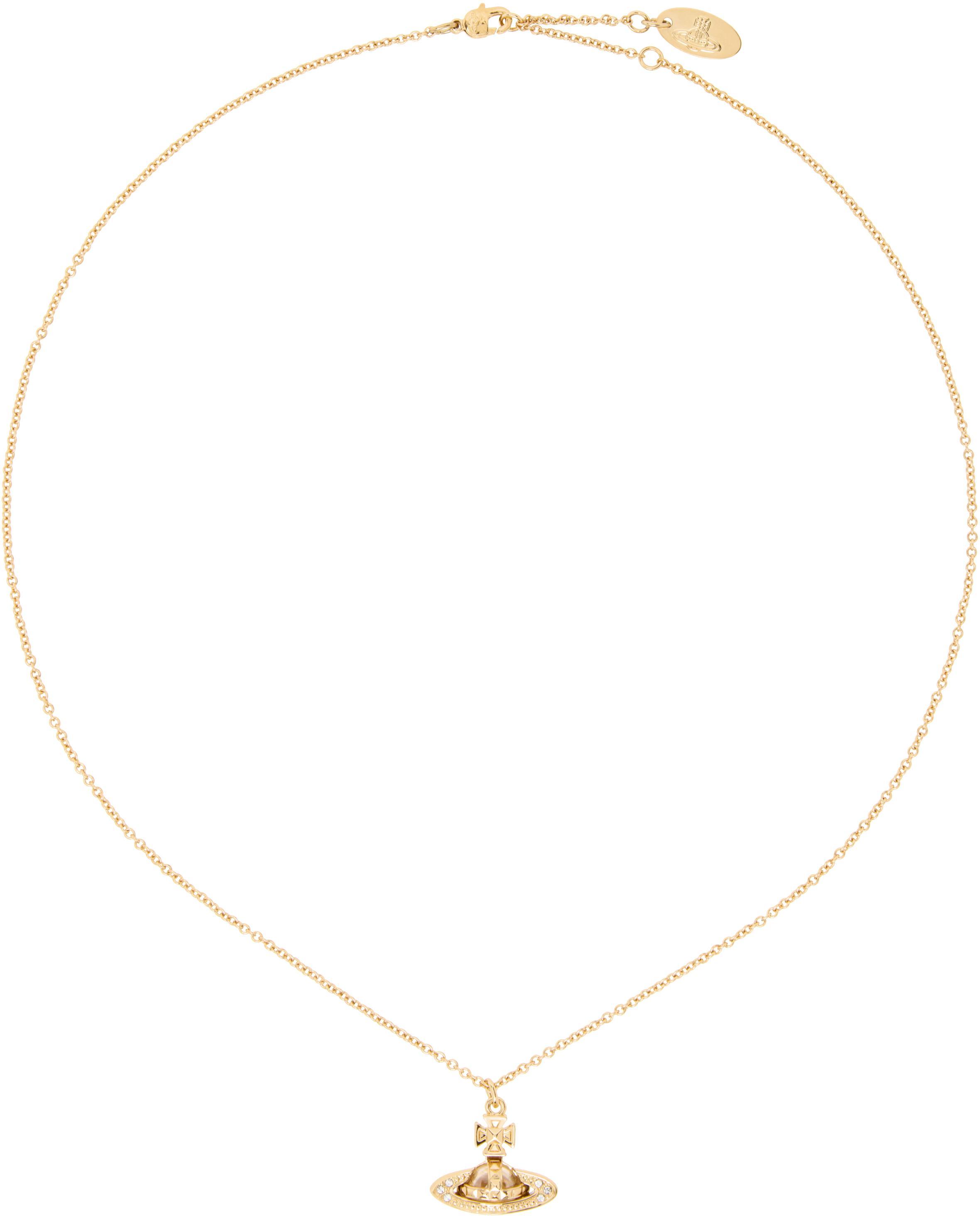 VIVIENNE WESTWOOD Gold Pina Small Bas Relief Pendant Necklace Product Image