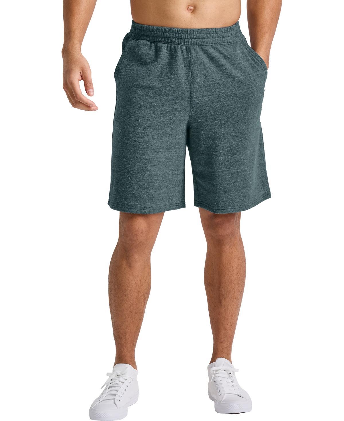 Mens Hanes Tri-Blend French Terry Sweat Shorts Cactus Pe Grey Product Image