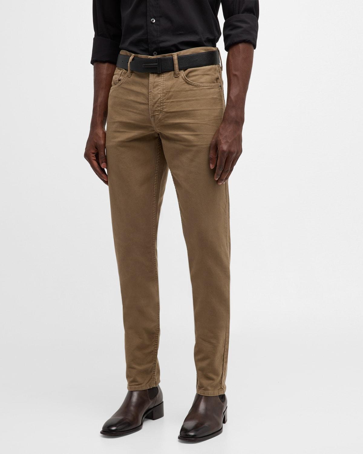 TOM FORD Slim Fit Moleskin Five-Pocket Pants Product Image