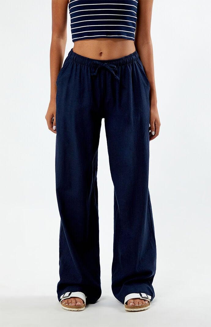 LA Hearts Womens Easy Pull-On Linen Pants product image