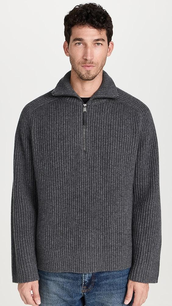 SIMKHAI Henry Raglan Half Zip Cashmere Sweater | Shopbop Product Image