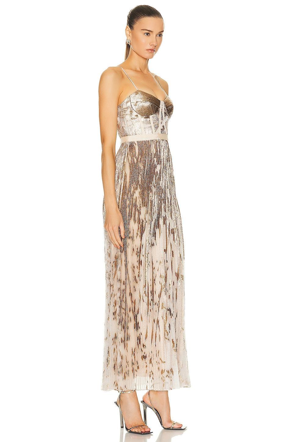 SIMKHAI Brielle Bustier Gown in Metallic Gold Product Image