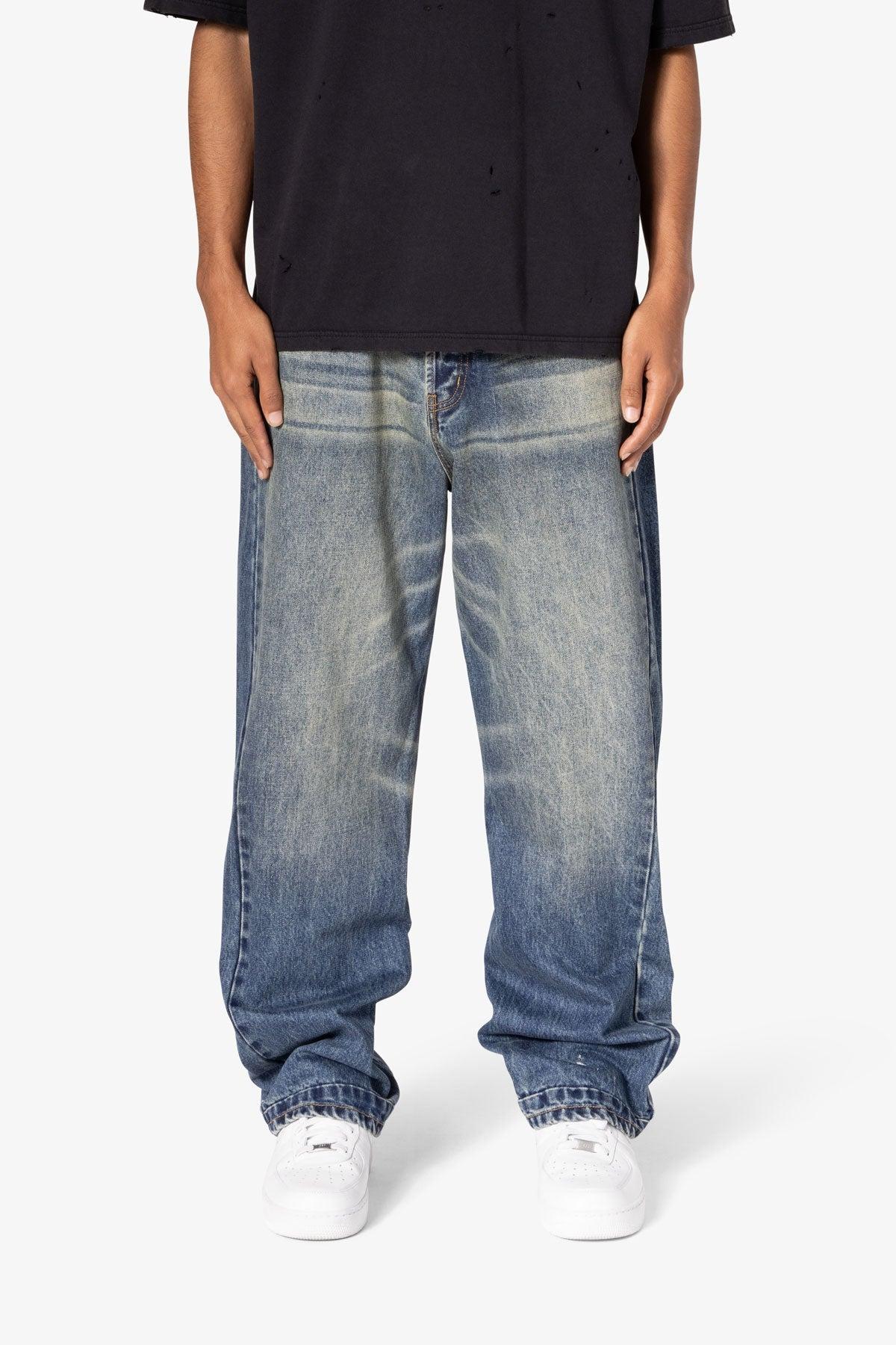 Ultra Baggy Washed Up Denim - Blue Product Image