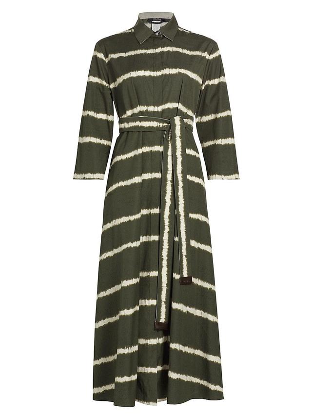 Womens Olanda Tie-Dye Stripe Cotton Shirtdress Product Image