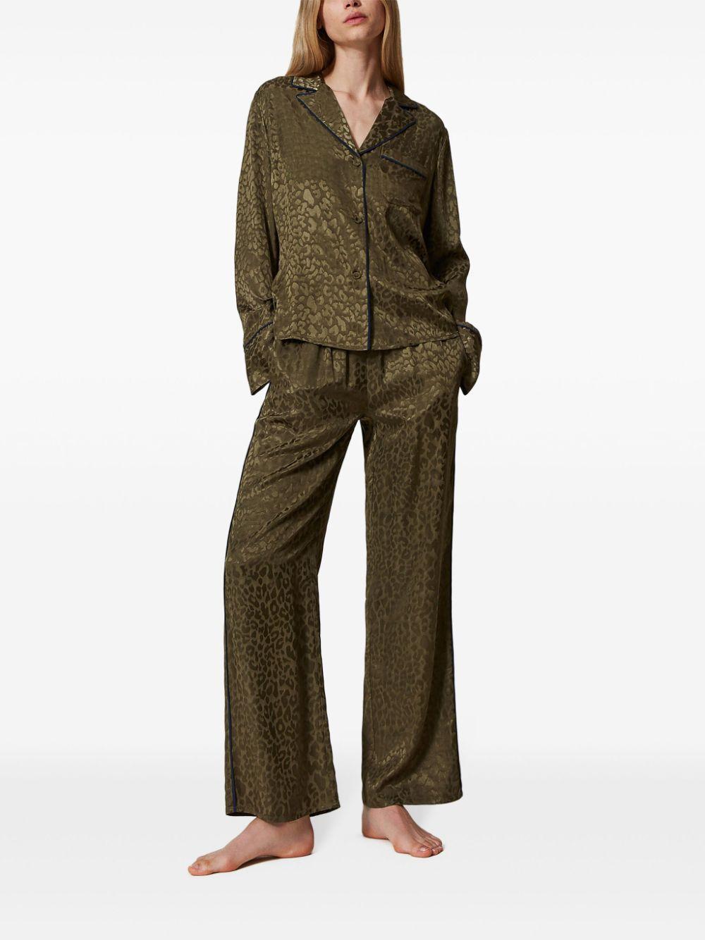 Mannish jacquard pyjama set Product Image